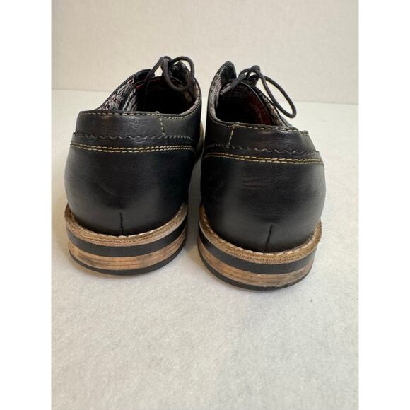 Original Penguin by Munsingwear Waylon Black Leather Derby Shoes Black 9.5